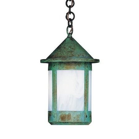 Arroyo Craftsman 7" Berkeley Pendant, Raw Copper, Rain Mist Glass BH-7RM-RC